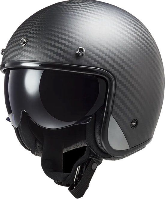 LS2 OF601 Bob II Carbon 06 Jethelm - Maat L - Zwart