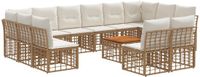vidaXL - Buiten - bank - set - 13 - st - Natuurlijk - en - Crème - Wit - Polyester