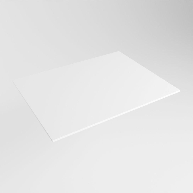 Mondiaz Mondiaz TOP 46 Topblad - 50x46x0.9cm - geschikt voor afdekplaat - Solid surface - Talc TOP46-50X0.9TAL