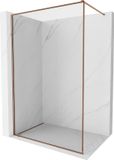 Mexen Kioto-F paroi de douche Walk-in avec cadre 55 x 202 cm, verre clair 8 mm, or rose