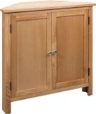 vidaXL Hoekkast 80x33,5x78 cm massief eikenhout