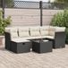 Maison Exclusive - Ensemble de meubles de jardin 7 pièces avec canapé et coussins, noir, en polyrotin
