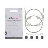 KnitPro Petite transparante roestvrijstalen vaste kabels (Pack van 2) - 30cm (12") om 50cm/20" IC naald te maken