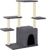 vidaXL Kattenmeubel met sisal krabpalen 97,5 cm donkergrijs
