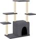 vidaXL Kattenmeubel met sisal krabpalen 97,5 cm donkergrijs