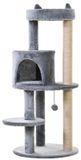 StarTech Kattenboom Kraboom met 4 niveaus - Sisalstijlen - Hout - Zachte pluche - Groot - Grijs