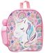 Sac à dos pour enfants, Licorne, arc-en-ciel, étoiles, rose, avec bouteille d'eau de 400 ml