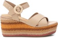 CARMELA 162238 Sandale à talon Femme Beige Cuir Boucle 37