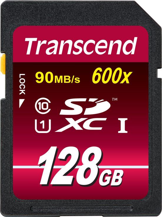 Transcend SDXC UHS-I 600x - 128GB - SD-kaart