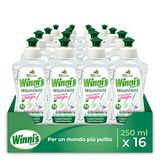 Winni's - Hypoallergeen afwasmiddeladditief met natuurlijke biologische azijn, tegen resten en vlekken, met plantaardige grondstoffen, vloeibaar, 250 ml x 16 verpakkingen