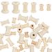 60 bobines en bois, 3 tailles différentes, en bois naturel, adaptées aux projets de bricolage, à la couture et à l'artisanat