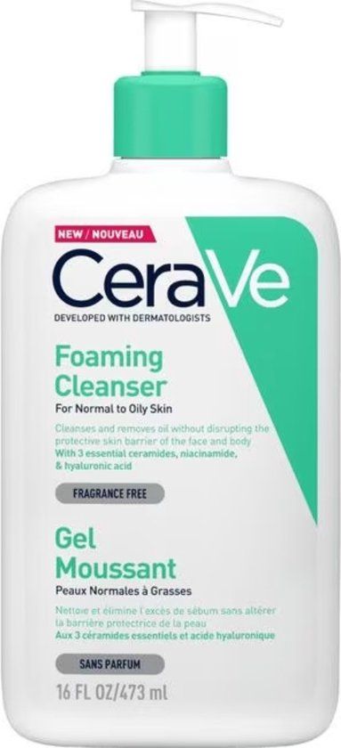 CeraVe Foaming Cleanser - 473ml - For Normal to Oily Skin