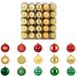vidaXL Kerstballenset - 75 st - Rood, goud en groen - 6 cm - Polystyreen