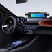 Thermomètre numérique LCD pour camion avec rétroéclairage et horloge - Clip de montage pour camion - Fond bleu