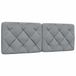 VidaXL Hoofdeind & Voeteind Licht Grijs Polyester 140 cm