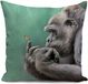 HUASHUZI Kussenhoes 40 x 40 cm Gorilla Grappig Groen Textiel Vierkant Voor Binnen