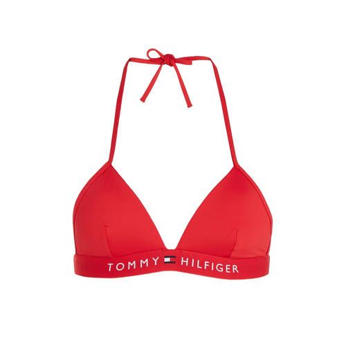 Tommy Hilfiger Voorgevormde Triangel Bikinitop - Rood