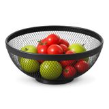 Zwarte Metalen Fruitmand 26 x 12,5 cm