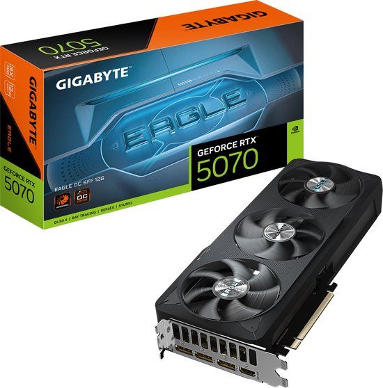 GIGABYTE GeForce RTX 5070 EAGLE OC SFF 12G - Videokaart - 12GB GDDR7 - 2587 MHz - HDMI/DisplayPort