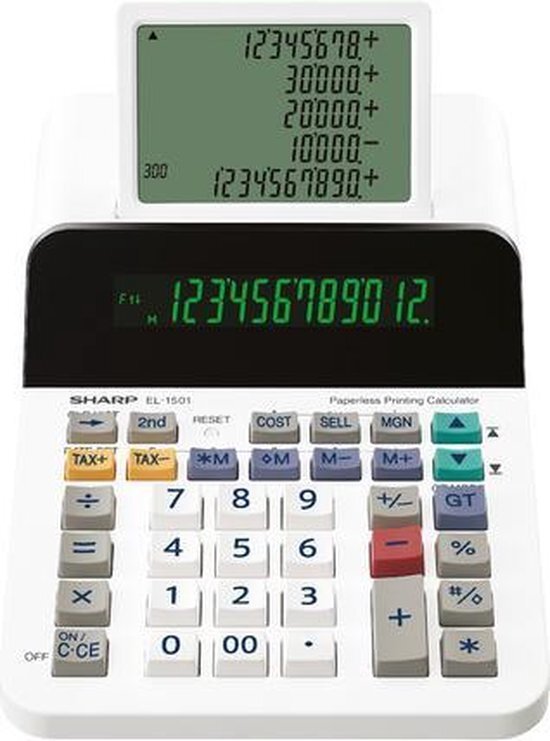 Citizen Calculator Sharp EL1501 - wit desk 12 digit