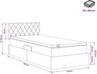 vidaXL LED opbergbed met matras Zwart 90 x 190 cm Fluweel