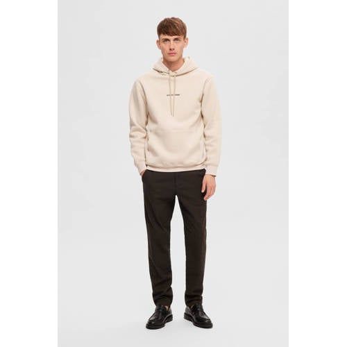 SELECTED HOMME SLHHANKIE Logo Hoodie - Beige