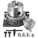 VEVOR Freesmachine draaitafel 100 mm horizontaal verticaal model precisierotafel met 80 mm 3-bakken-boorhouder M10 T-bouten voor indexgereedschap