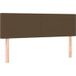 Têtes de lit marron foncé 144 x 5 x 78/88 cm tissu