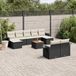 Maison Exclusive - Ensemble de jardin pour le jardin, composé de 10 pièces avec coussins, en polyrotin noir