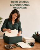 Home Systems & Maintenance Organizer: A Whole-Home Index for Rooms, Appliances, Service Records, Warranties, Supplies, Seasonal Tasks, Contacts, Documents, and Reviews