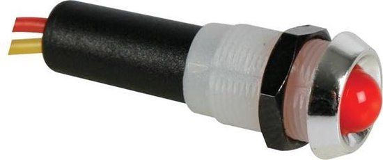 HQ Led Lamp 24V Rood - Chromen Behuizing