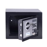 DONAU TECH Digitale Mini Safe 4,6L / 23 x 17 x 17 cm/Handmatige digitale elektronische kluis kleine meubelkluis/met digitaal wachtwoord & 2 beveiligingssleutels kluis/Zwart