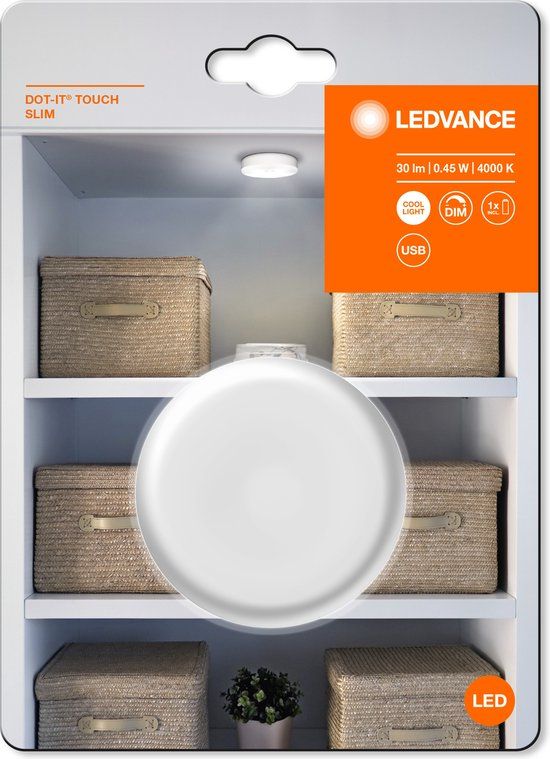 Ledvance DOT-it Touch Slank Wit | Batterij