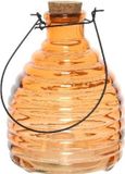 Decoris Kaemingk B.V. Wespenvanger/wespenval - transparant oranje - 17 cm - glas