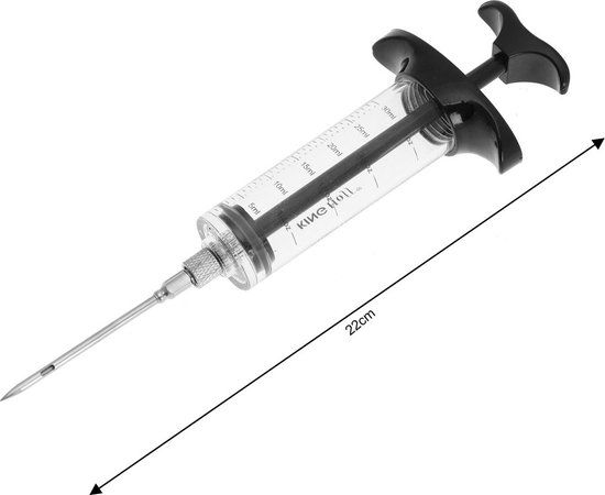KINGHOFF 3902 Marinadespuit - 30 ml - RVS - Zilverkleurig