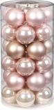 Inge-glas Inge Christmas Kerstballen - 30x - lichtroze - D6 cm - glas - mat/glans - kerstversiering