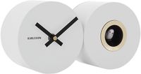 Karlsson Duo Cuckoo Wall Clock - Matt White - Metal - 26x13x7.2cm