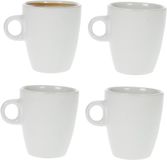 Cosy & trendy Koffiekopjes / bekers - 4x - wit - 190 ml - Keramiek - glans finish