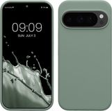 kwmobile telefoonhoesje geschikt voor Google Pixel 10 / Pixel 10 Pro - Hoesje met siliconen coating - Smartphone case in Regenwashed groen