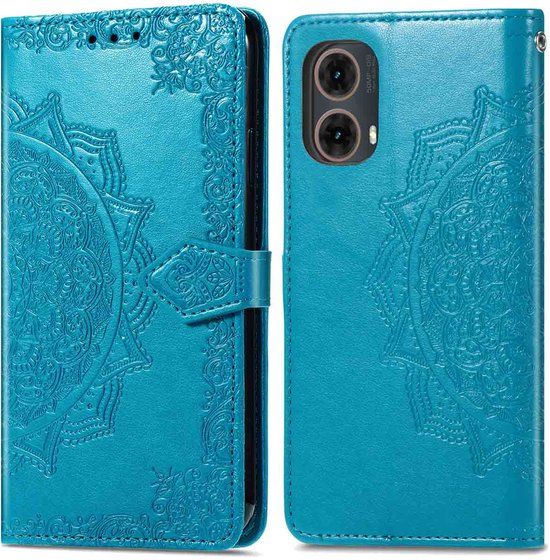 imoshion Hoesje - Geschikt voor Motorola Moto G85 - Mandala Bookcase - Turquoise