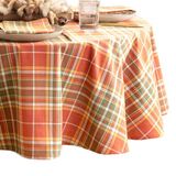 Elrene Home Fashions Hawley Plaid Herfst/Oogst/Thanksgiving Katoen Ovaal Tafelkleed, 152 cm x 213 cm