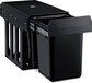 Relaxdays Inbouw Prullenbak - 2 x 8L - Zwart - Duo - Soft-close