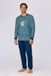 Woody Pyjama Hommes Bleu Rayé Aliens Manche Longue Coton Taille S