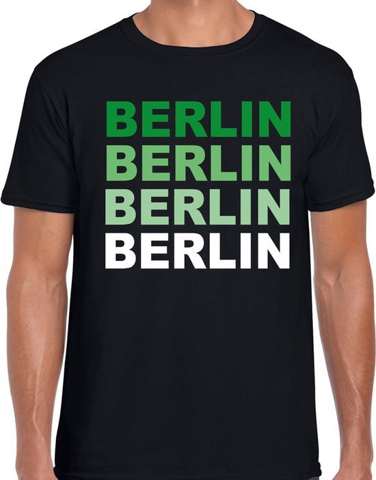 Bellatio Decorations Berlin / Berlijn t-shirt zwart voor heren 2XL