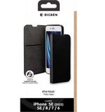 Bigben Connected, Folio Wallet Case with Card Holder for Apple iPhone SE 2022 / SE / 8, Black
