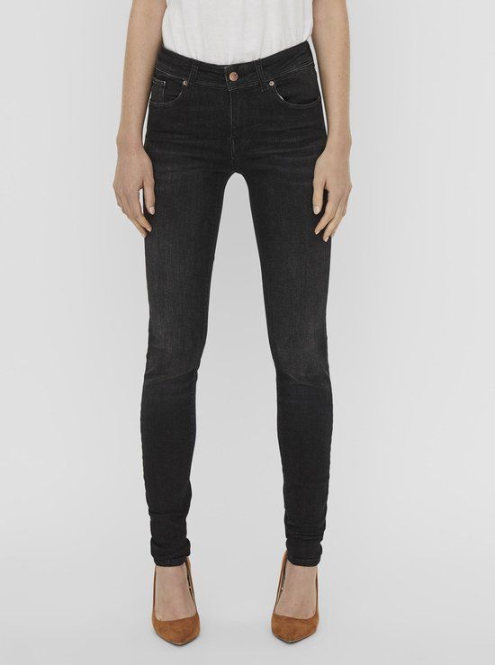 VERO MODA VMLUX MR SLIM JEANS - Zwart - Dames