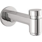 Hansgrohe 14414001 buisuitloop met duiker, Chroom, 6,75 x 2,75 x 2,75 inch