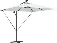 vidaXL Stokparasol Zand 249 x 249 x 250 cm Polyester en Aluminium