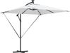 vidaXL Stokparasol Zand 249 x 249 x 250 cm Polyester en Aluminium