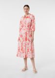 comma - Midi-jurk van viscose met all-overprint en 3/4-mouwen